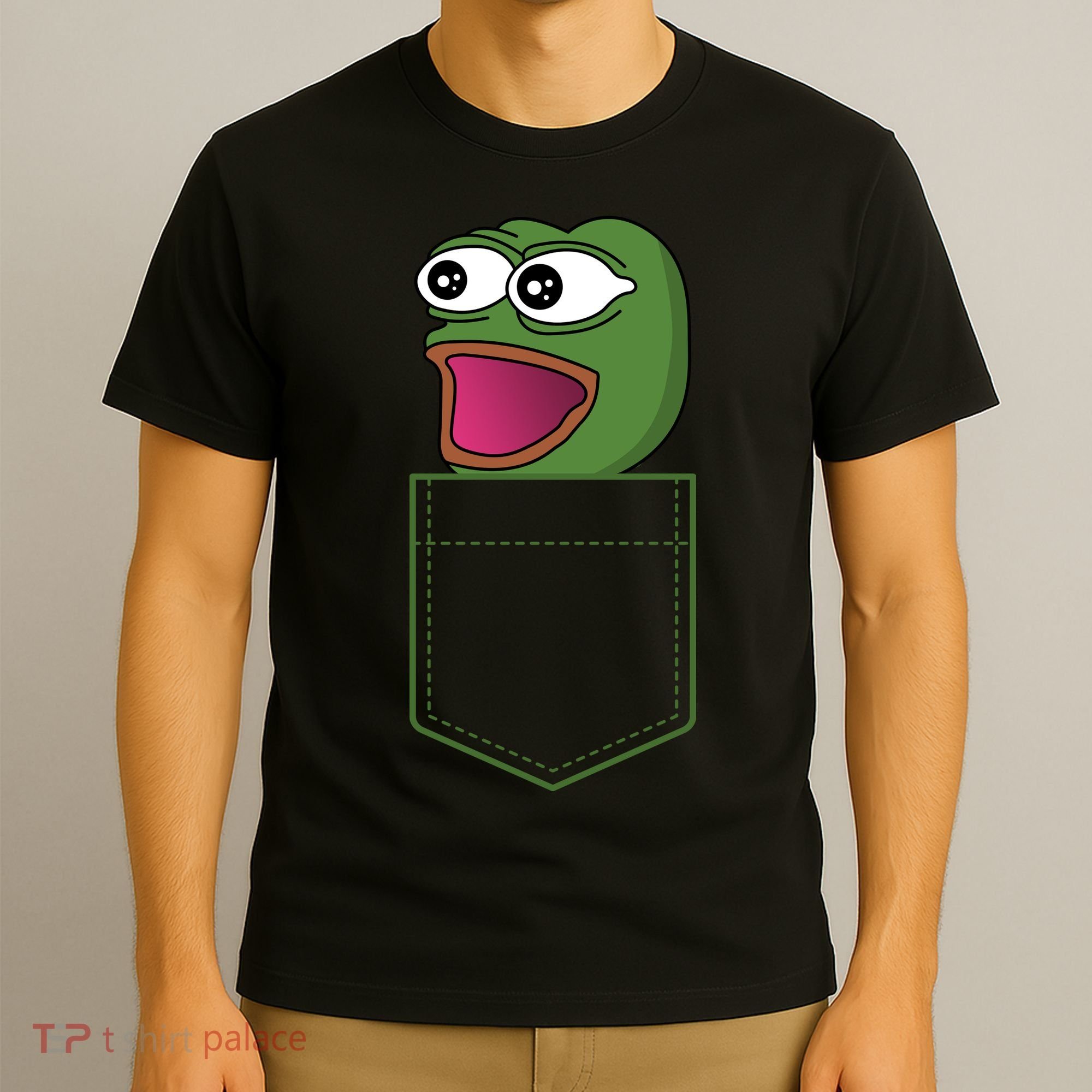 Poggers Pepe Meme Gaming Live Stream Poacket T-Shirt