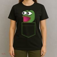 Poggers Pepe Meme Gaming Live Stream Poacket T-Shirt thumb 4