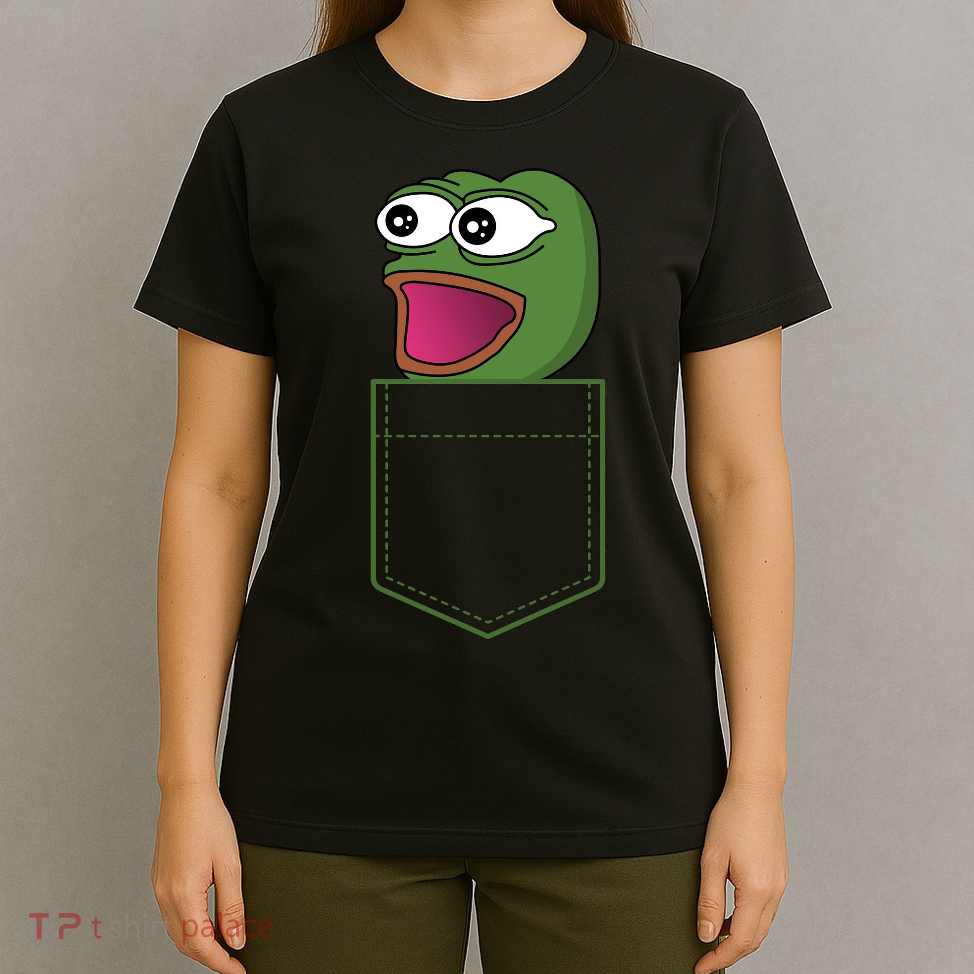 Poggers Pepe Meme Gaming Live Stream Poacket T-Shirt