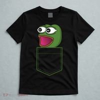 Poggers Pepe Meme Gaming Live Stream Poacket T-Shirt thumb 5