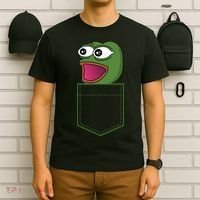 Poggers Pepe Meme Gaming Live Stream Poacket T-Shirt thumb 6