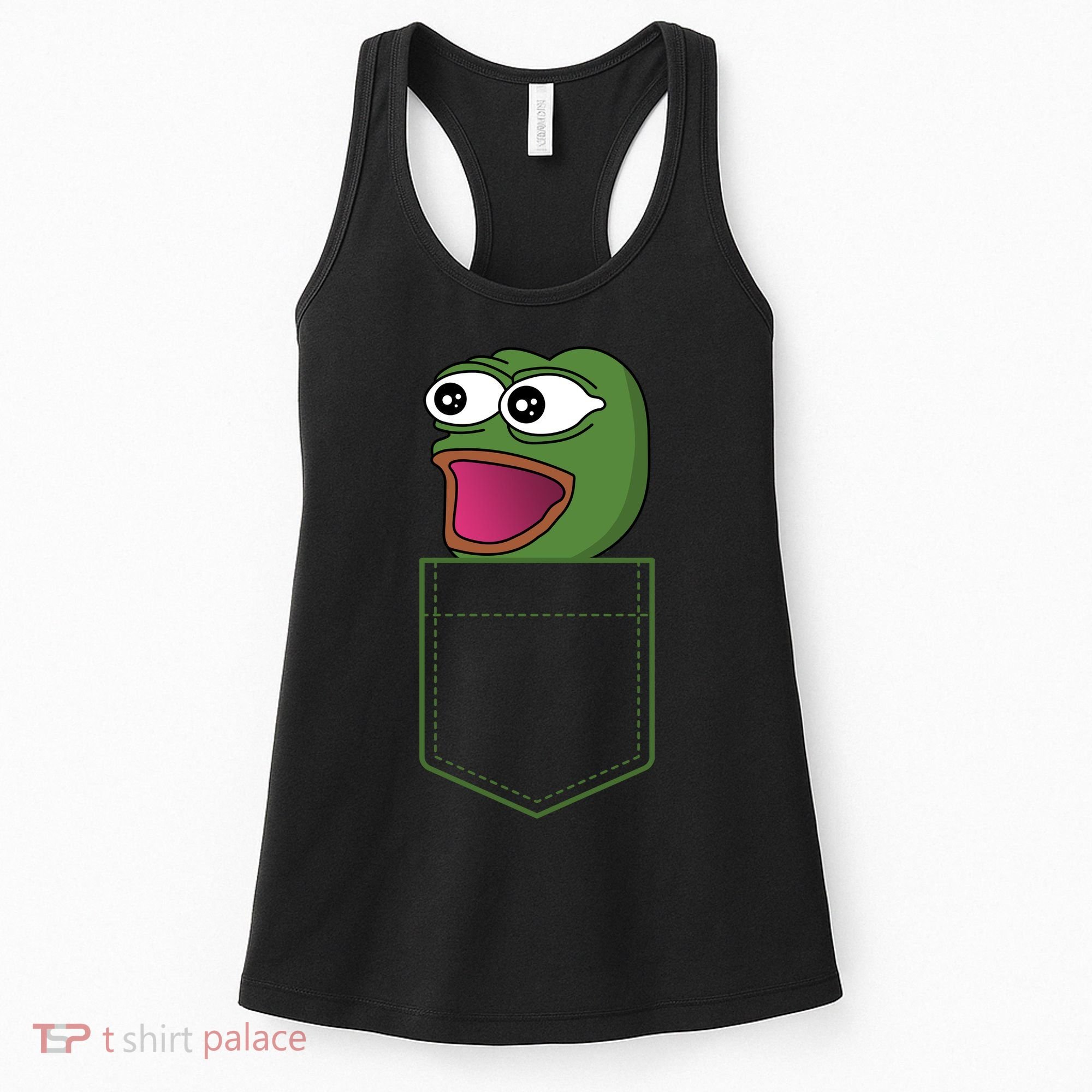 Poggers Pepe Meme Gaming Live Stream Poacket Women's Tank Top