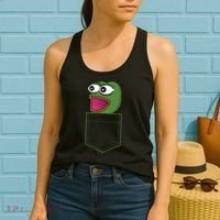 Poggers Pepe Meme Gaming Live Stream Poacket Women's Tank Top thumb 2