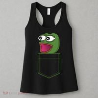 Poggers Pepe Meme Gaming Live Stream Poacket Women's Tank Top thumb 3
