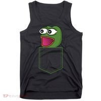 Poggers Pepe Meme Gaming Live Stream Poacket Tank Top thumb 0