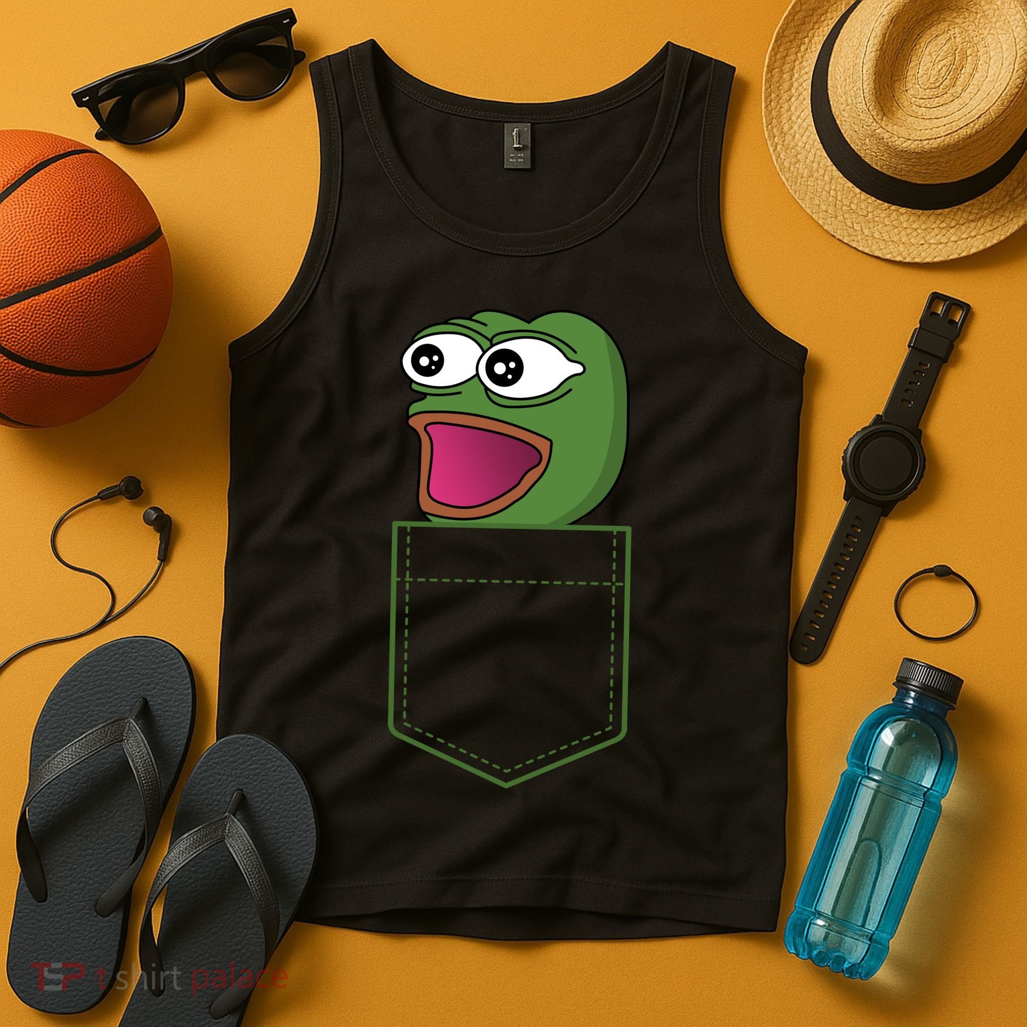 Poggers Pepe Meme Gaming Live Stream Poacket Tank Top