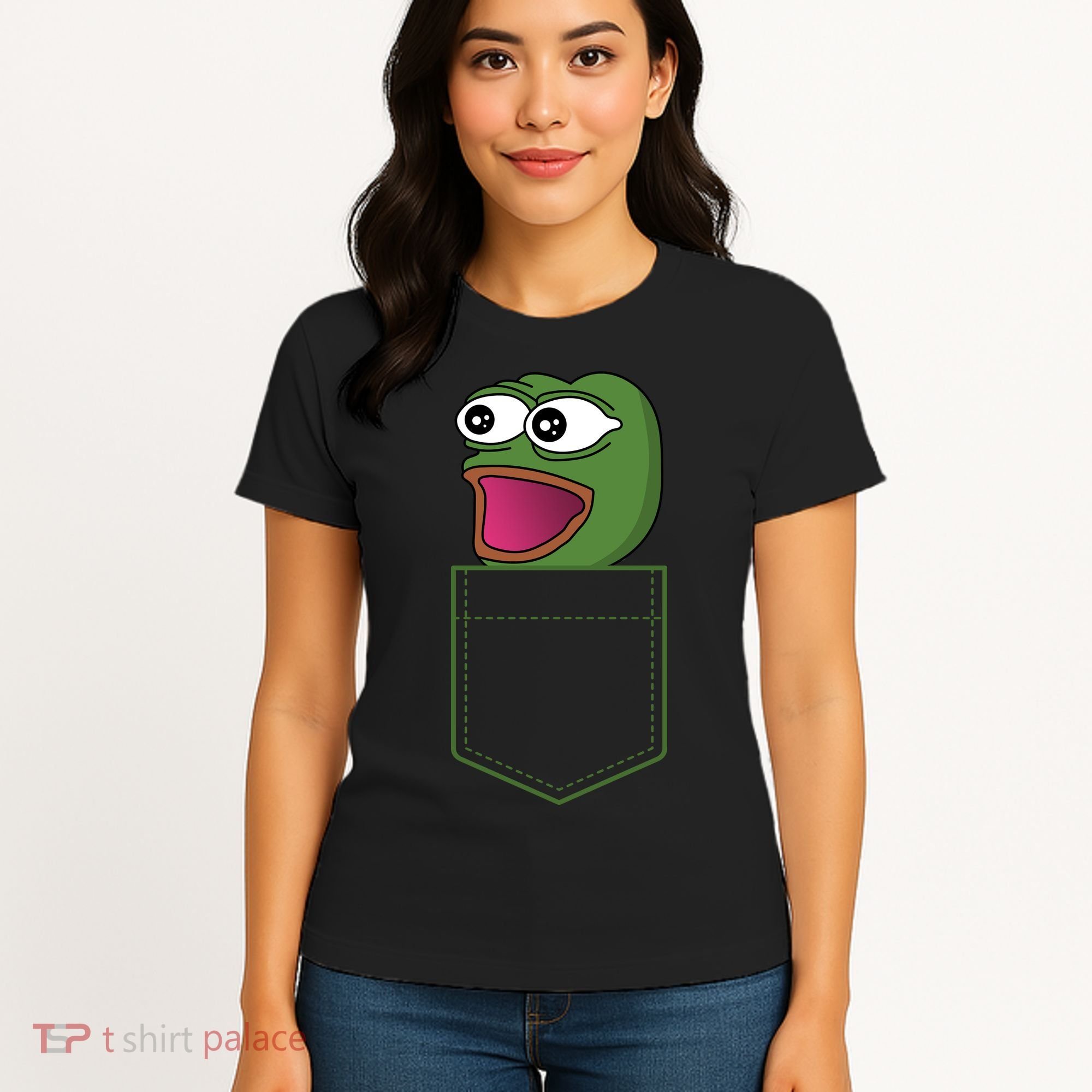 Poggers Pepe Meme Gaming Live Stream Poacket Women's T-Shirt