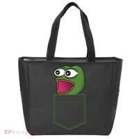 Poggers Pepe Meme Gaming Live Stream Poacket Tote Bag thumb 0