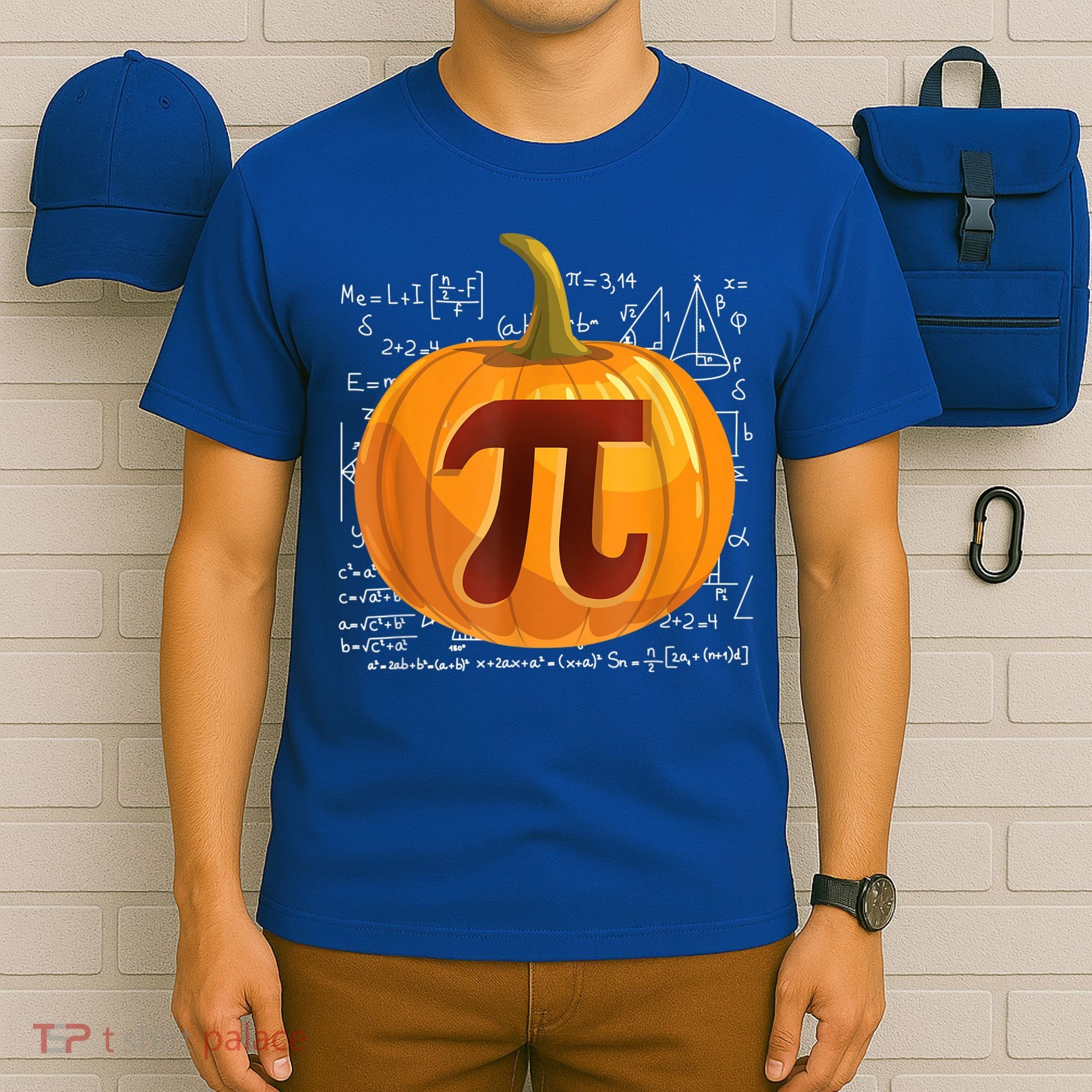 Pumpkin Pie Math Shirt Funny Halloween Thanksgiving Pi Day T-Shirt