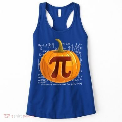 Pumpkin Pie Math Shirt Funny Halloween Thanksgiving Pi Day Women's Tank Top