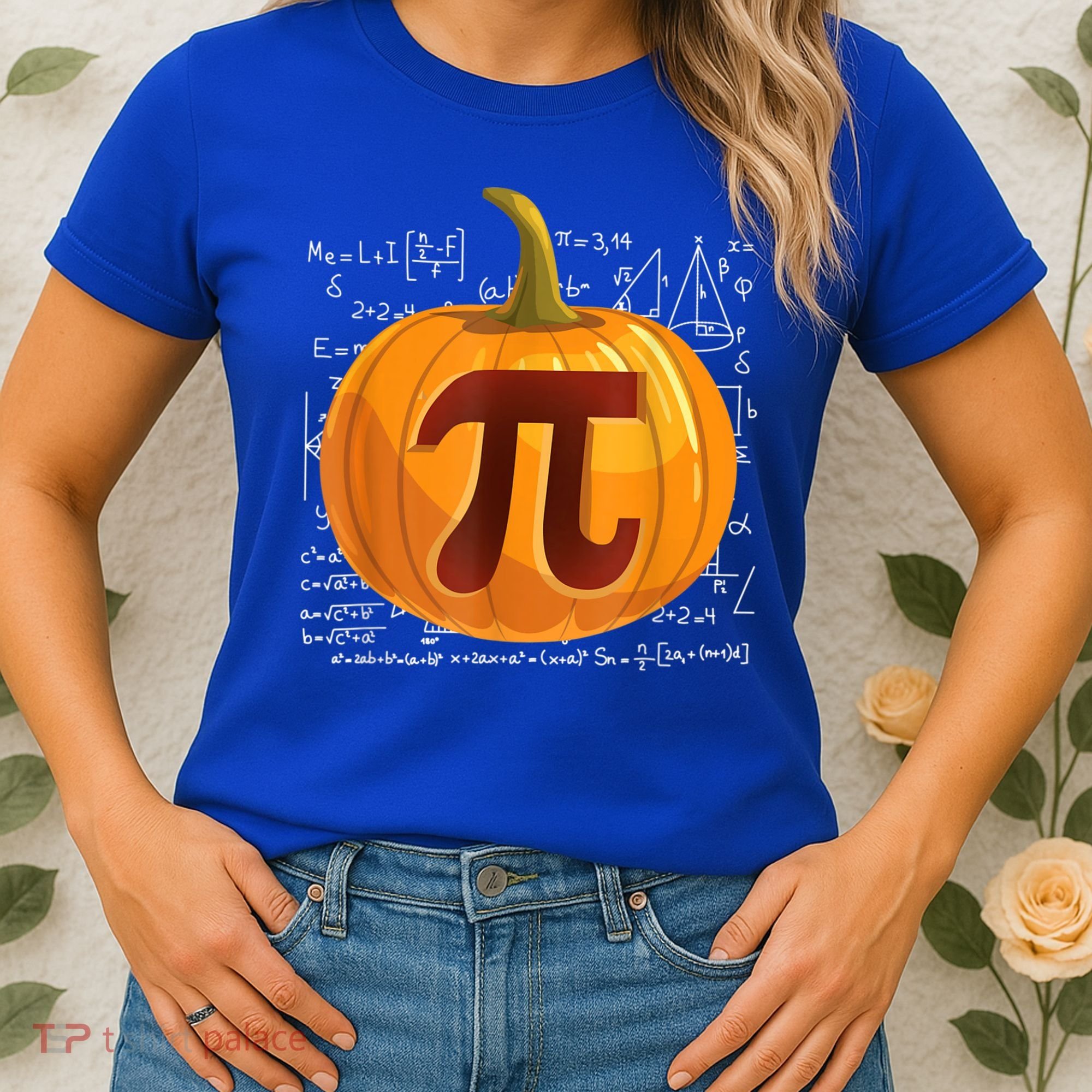 Pumpkin Pie Math Shirt Funny Halloween Thanksgiving Pi Day Women's T-Shirt