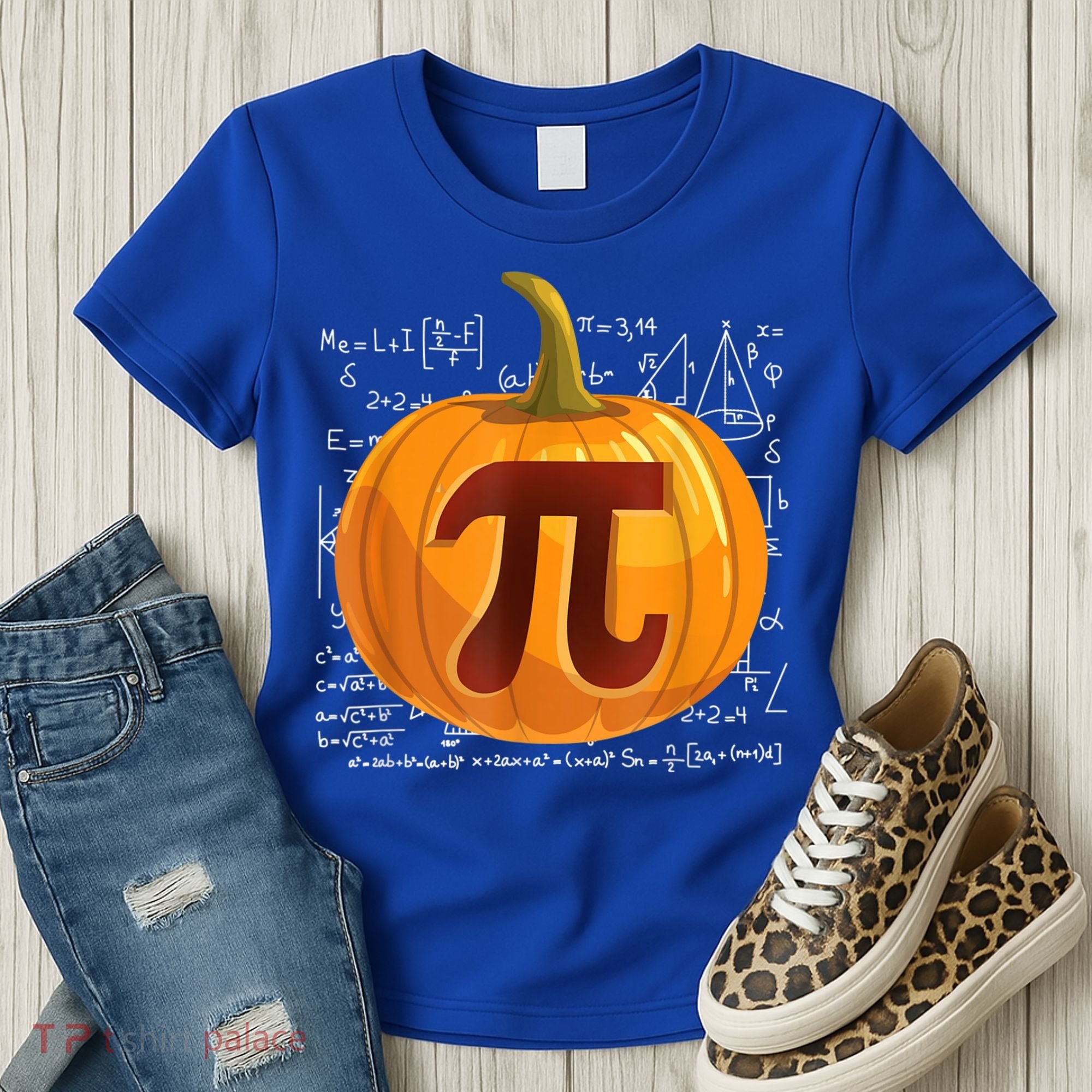 Pumpkin Pie Math Shirt Funny Halloween Thanksgiving Pi Day Women's T-Shirt