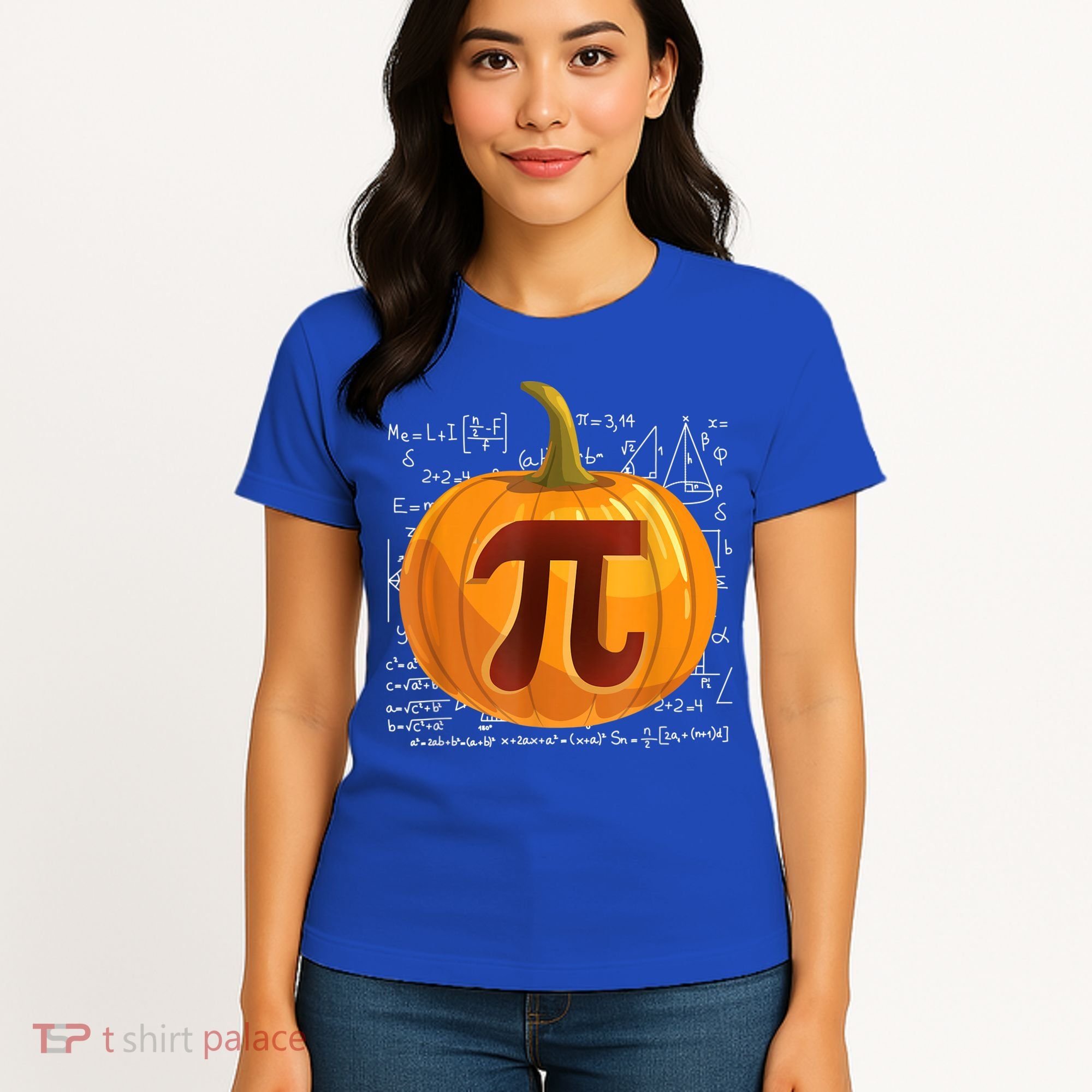 Pumpkin Pie Math Shirt Funny Halloween Thanksgiving Pi Day Women's T-Shirt