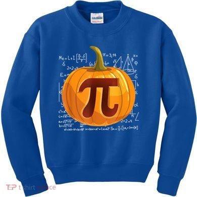 Pumpkin Pie Math Shirt Funny Halloween Thanksgiving Pi Day Kids Sweatshirt