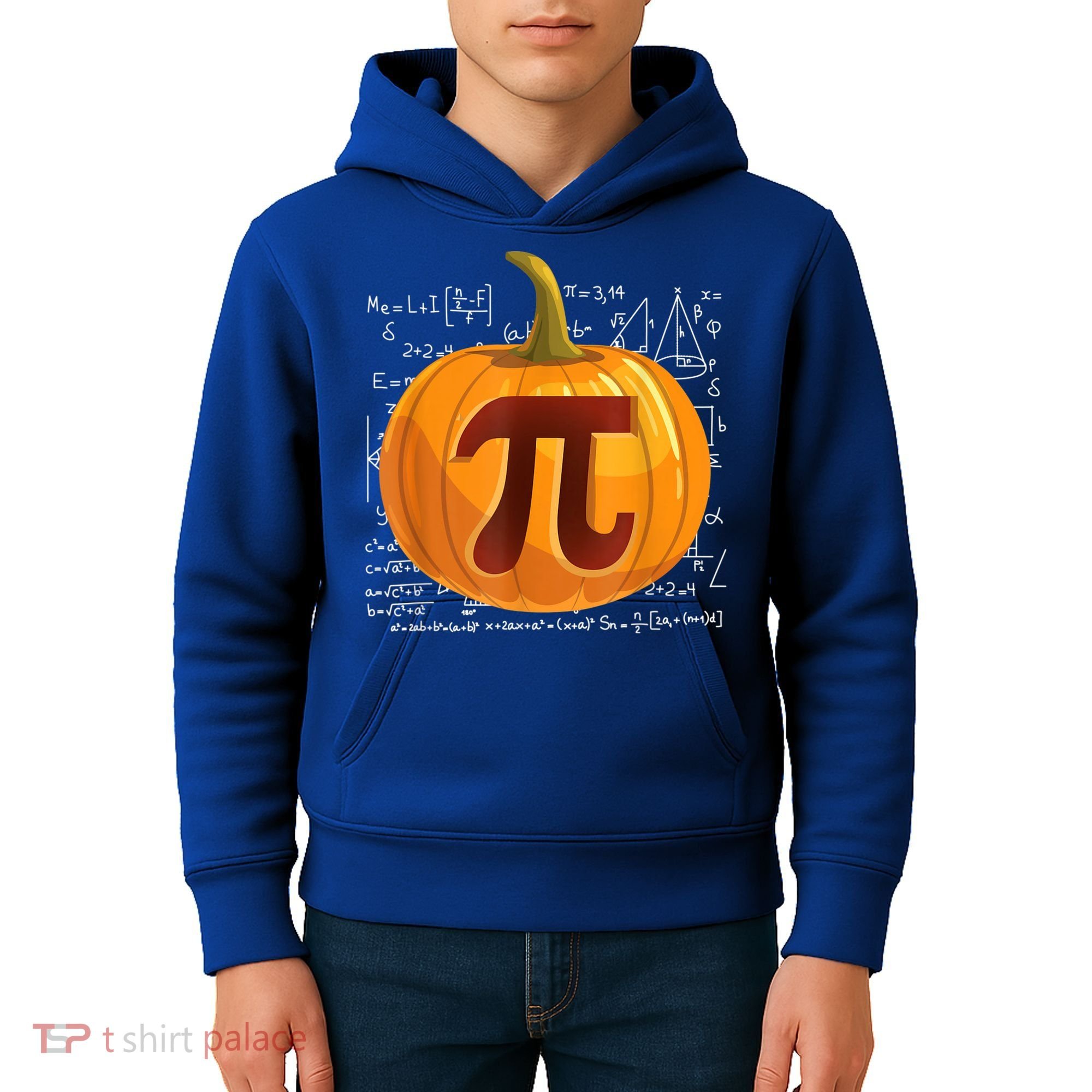 Pumpkin Pie Math Shirt Funny Halloween Thanksgiving Pi Day Kids Hoodie