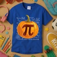 Pumpkin Pie Math Shirt Funny Halloween Thanksgiving Pi Day Kids T-Shirt thumb 3