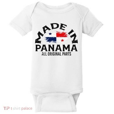 Panama Panamanian Made Flag Baby Bodysuit