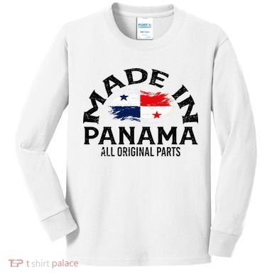 Panama Panamanian Made Flag Kids Long Sleeve Shirt