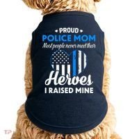Proud Police Mom Law Enforcement Mother's Day Gift Doggie Tank thumb 0