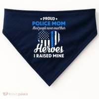 Proud Police Mom Law Enforcement Mother's Day Gift USA-Made Doggie Bandana thumb 0