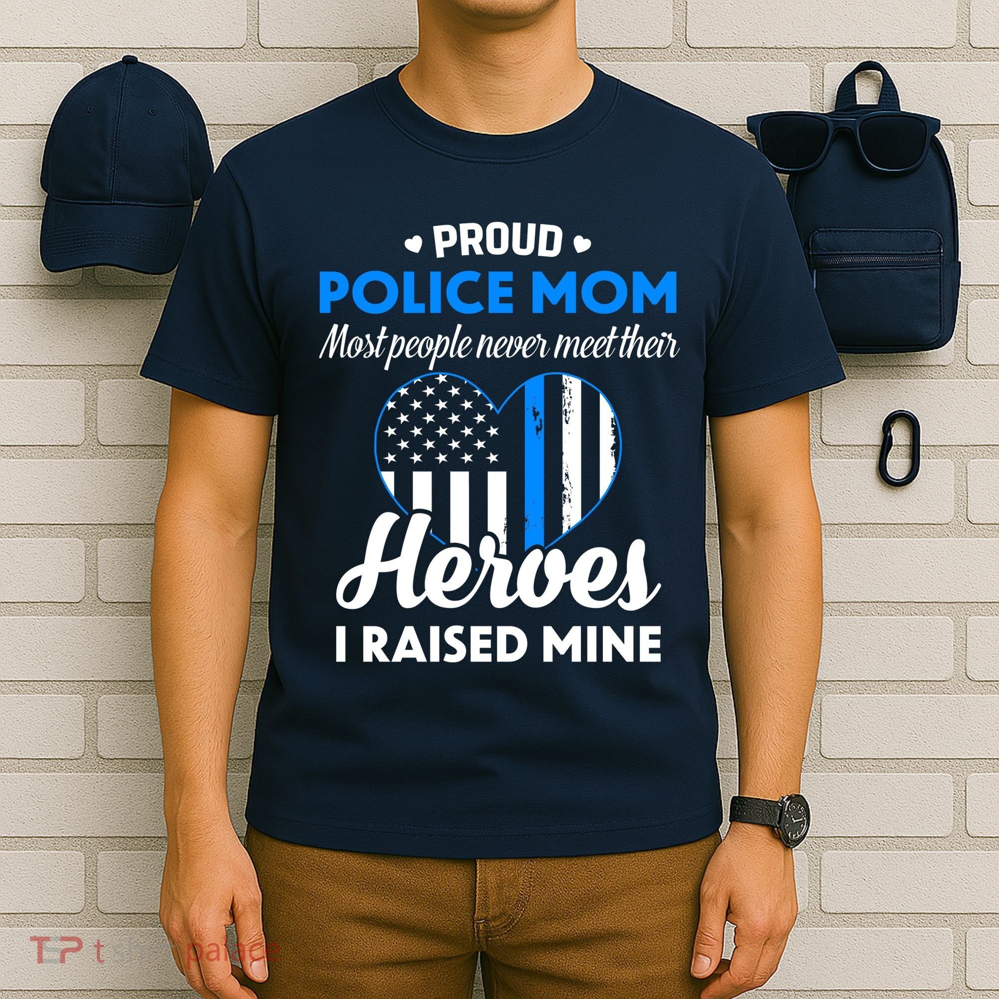 Proud Police Mom Law Enforcement Mother's Day Gift T-Shirt