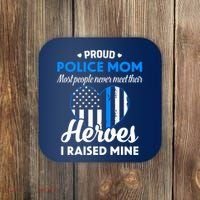 Proud Police Mom Law Enforcement Mother's Day Gift Coaster thumb 0