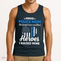 Proud Police Mom Law Enforcement Mother's Day Gift Tank Top thumb 3