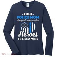 Proud Police Mom Law Enforcement Mother's Day Gift Women's Long Sleeve Shirt thumb 0