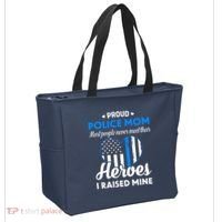 Proud Police Mom Law Enforcement Mother's Day Gift Tote Bag thumb 2