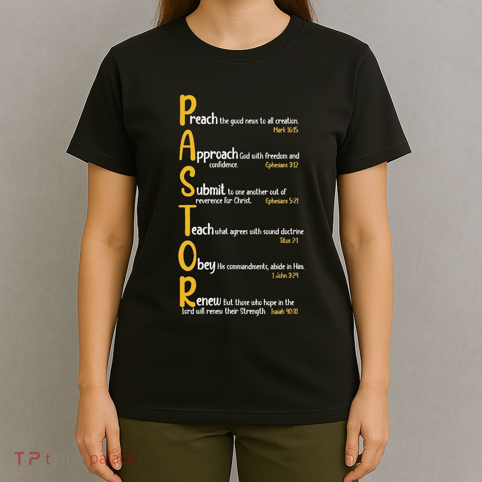 Pastor Preacher Minister Clergy Bible Verse Definition T-Shirt