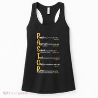 Pastor Preacher Minister Clergy Bible Verse Definition Women's Tank Top thumb 0