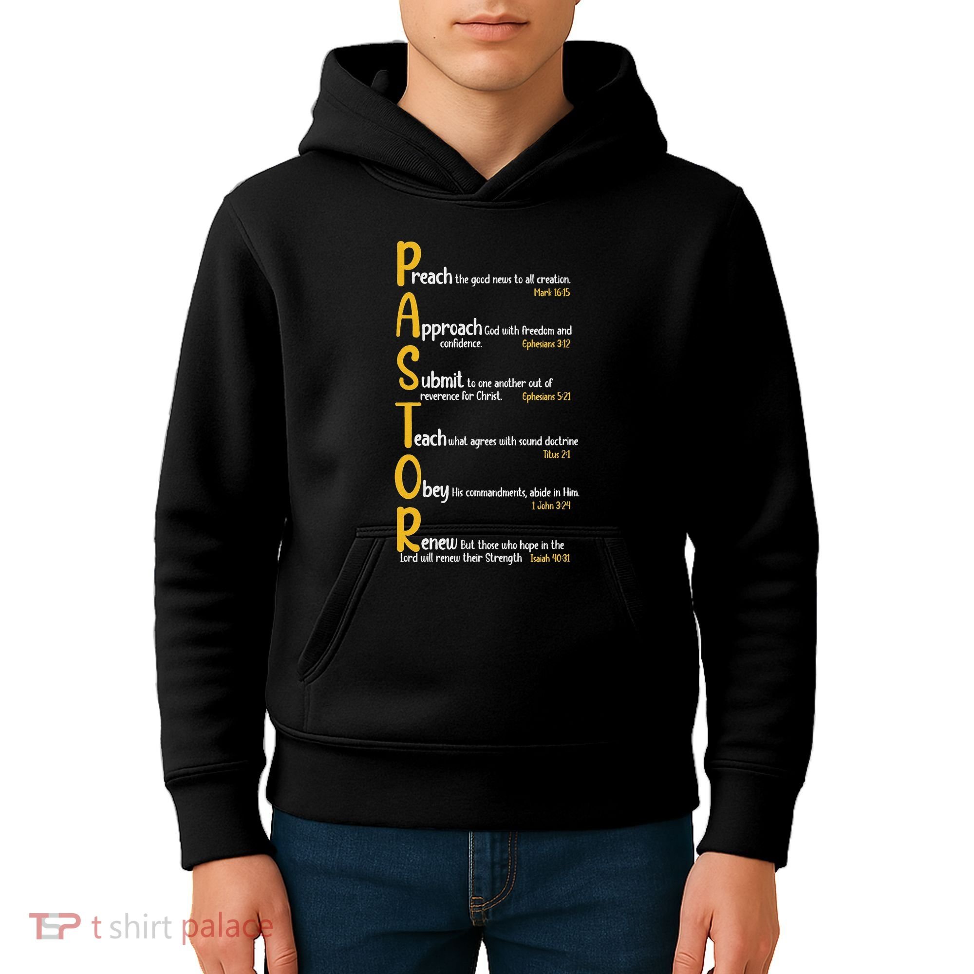 Pastor Preacher Minister Clergy Bible Verse Definition Kids Hoodie
