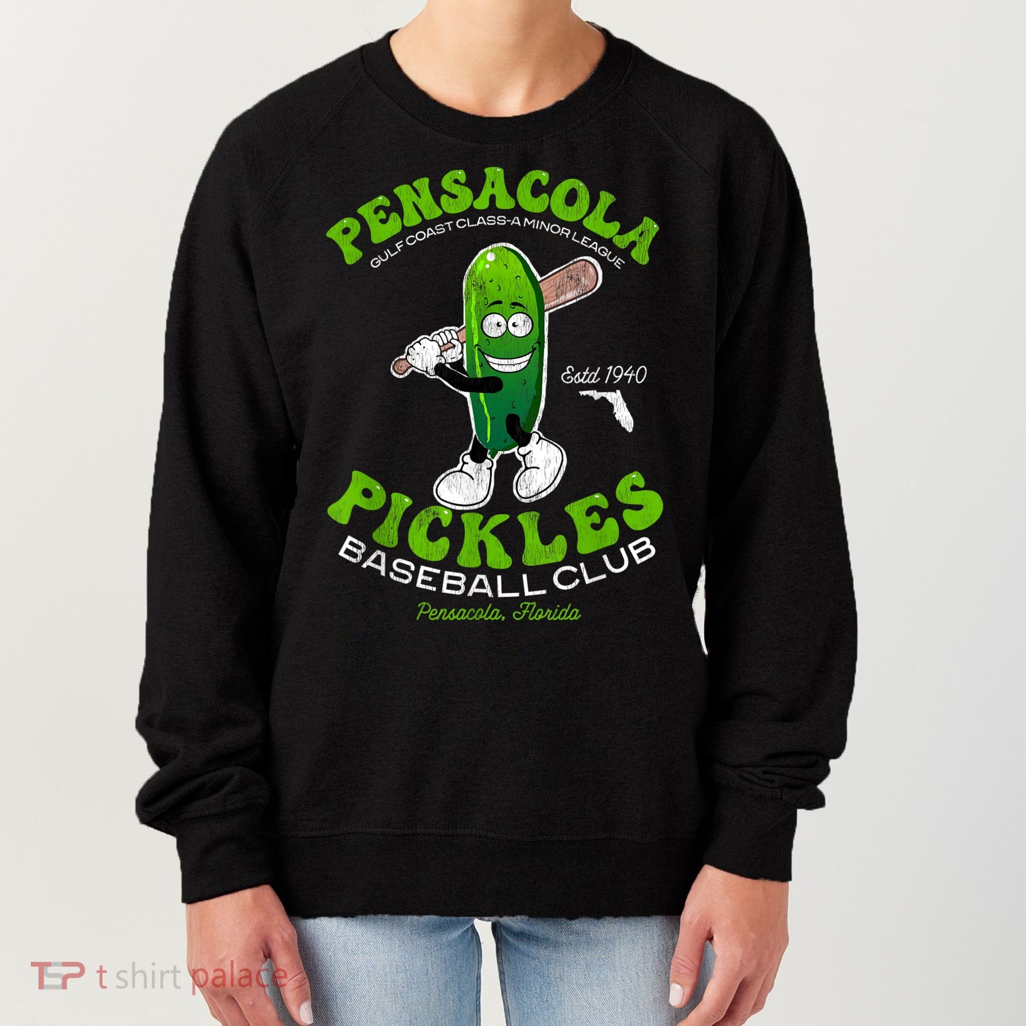 Pensacola Pickles Minor League Retro Baseball Team Women's Sweatshirt