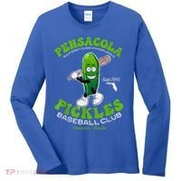 Pensacola Pickles Minor League Retro Baseball Team Women's Long Sleeve Shirt thumb 0