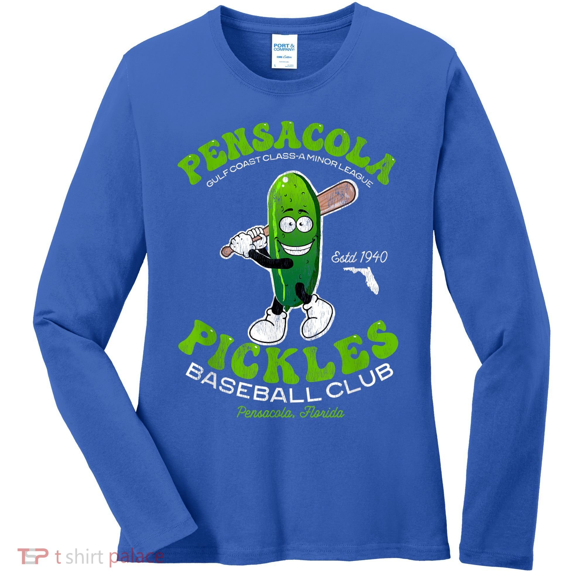 Pensacola Pickles Minor League Retro Baseball Team Women's Long Sleeve Shirt