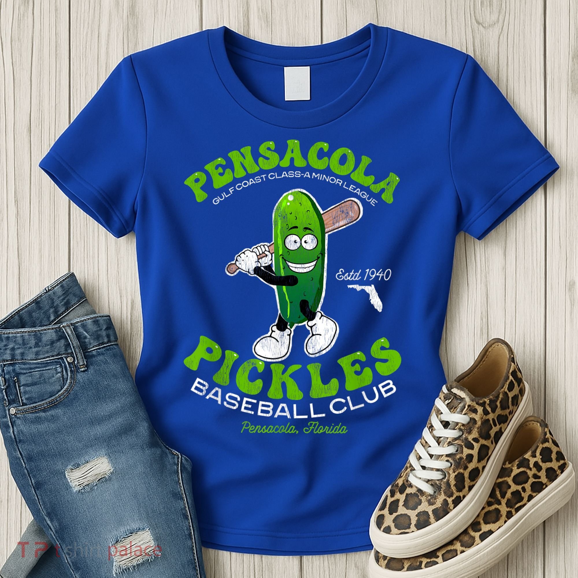 Pensacola Pickles Minor League Retro Baseball Team Women's T-Shirt