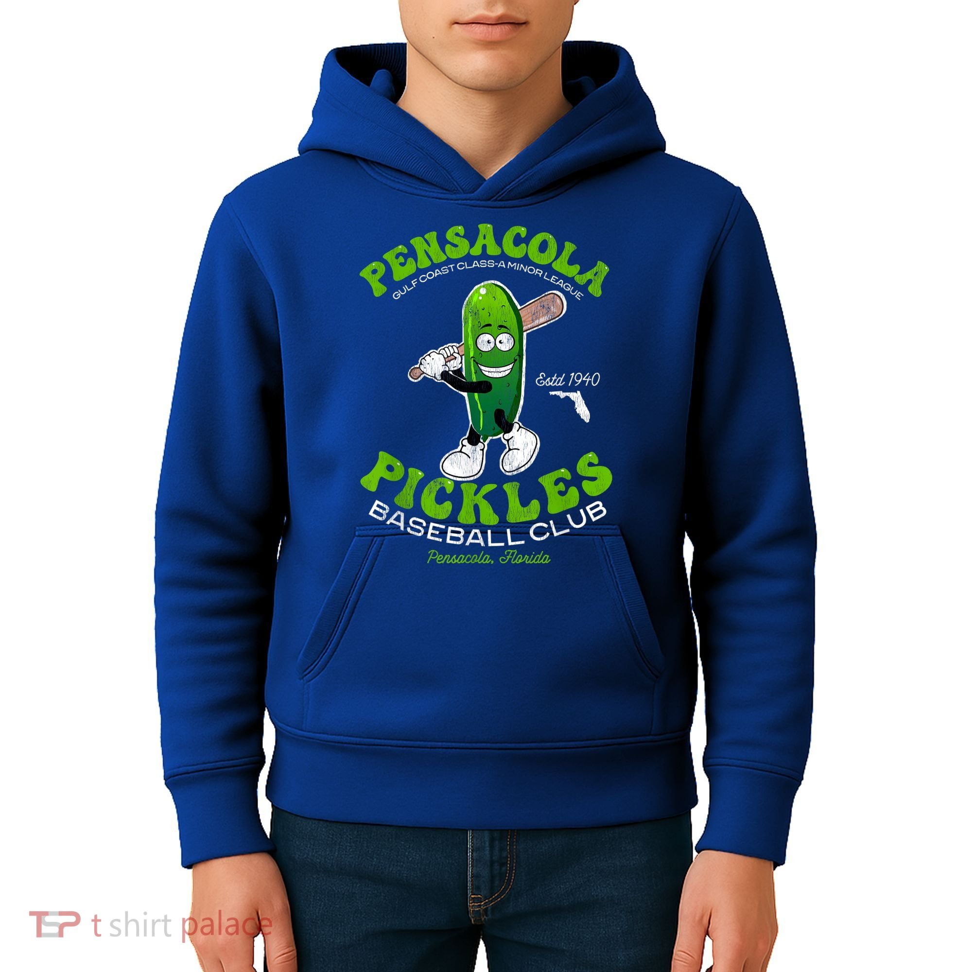 Pensacola Pickles Minor League Retro Baseball Team Kids Hoodie