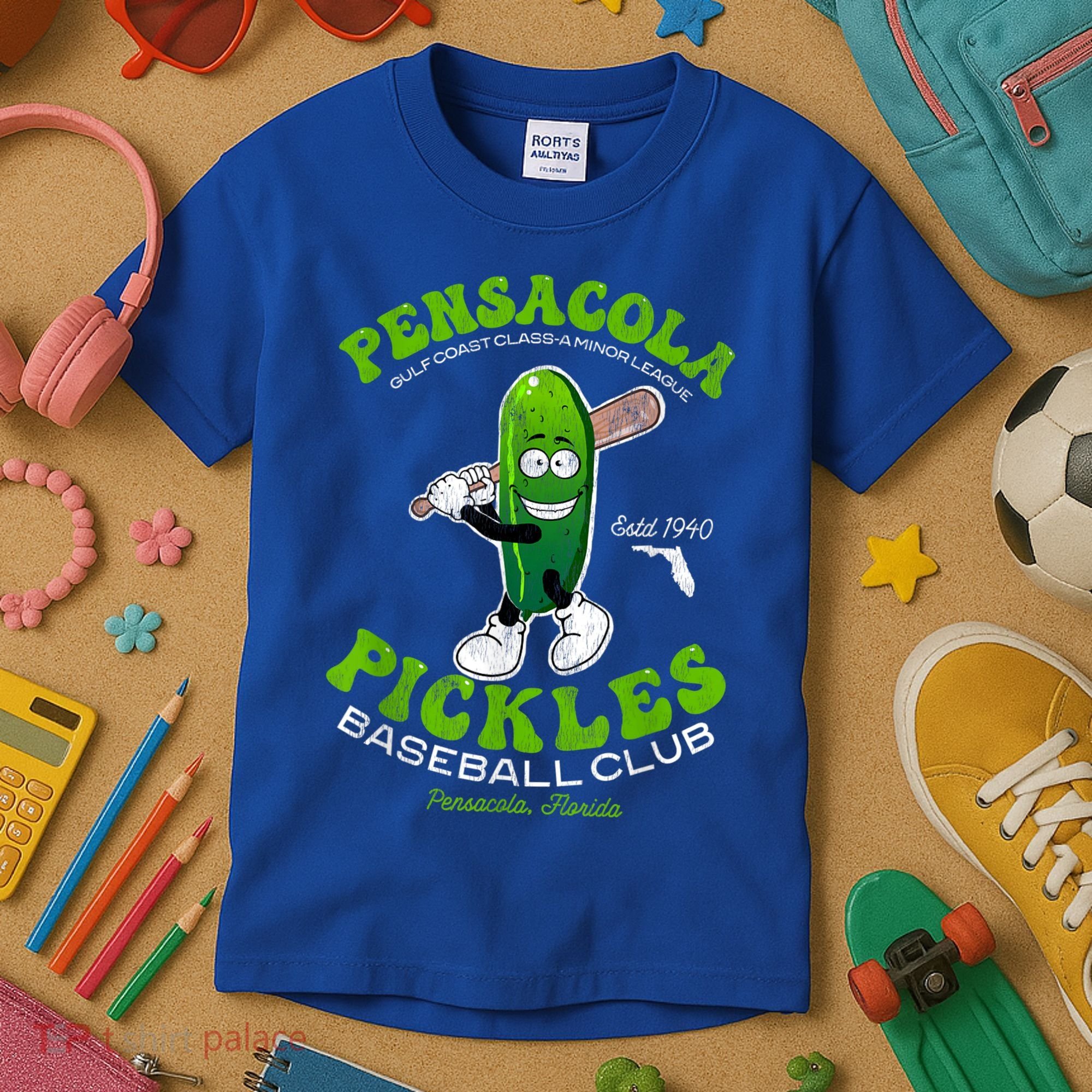 Pensacola Pickles Minor League Retro Baseball Team Kids T-Shirt