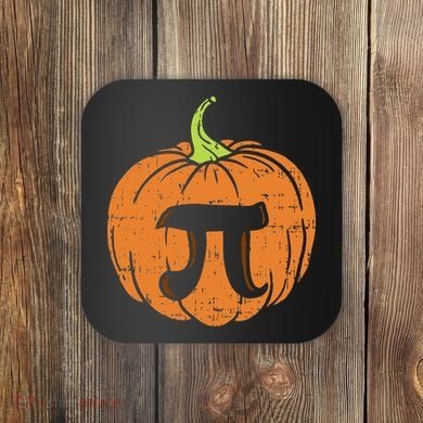 Pumpkin Pi Math Halloween Thanksgiving Pie Day Costume Coaster