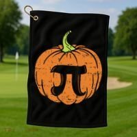Pumpkin Pi Math Halloween Thanksgiving Pie Day Costume Golf Towel thumb 1