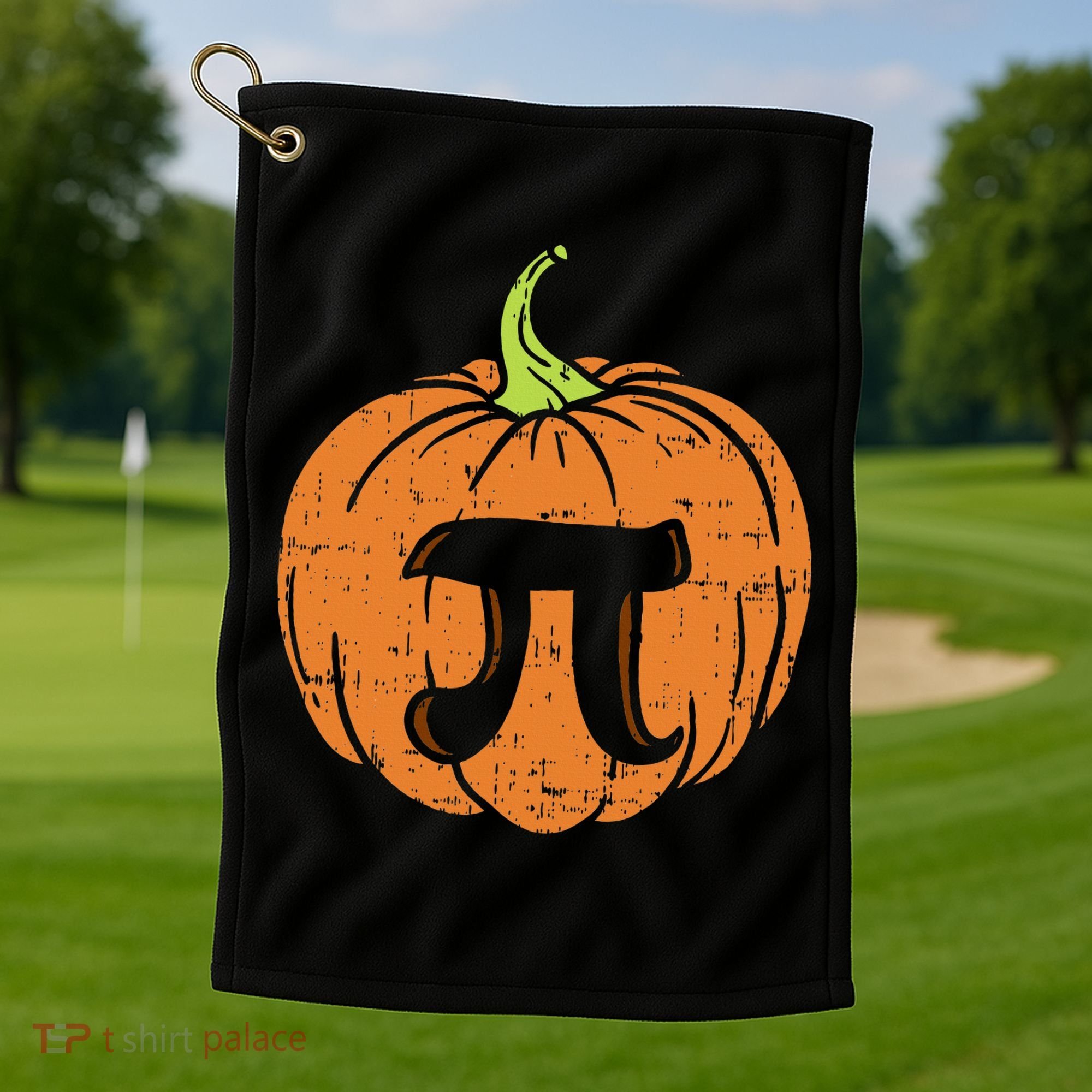 Pumpkin Pi Math Halloween Thanksgiving Pie Day Costume Golf Towel