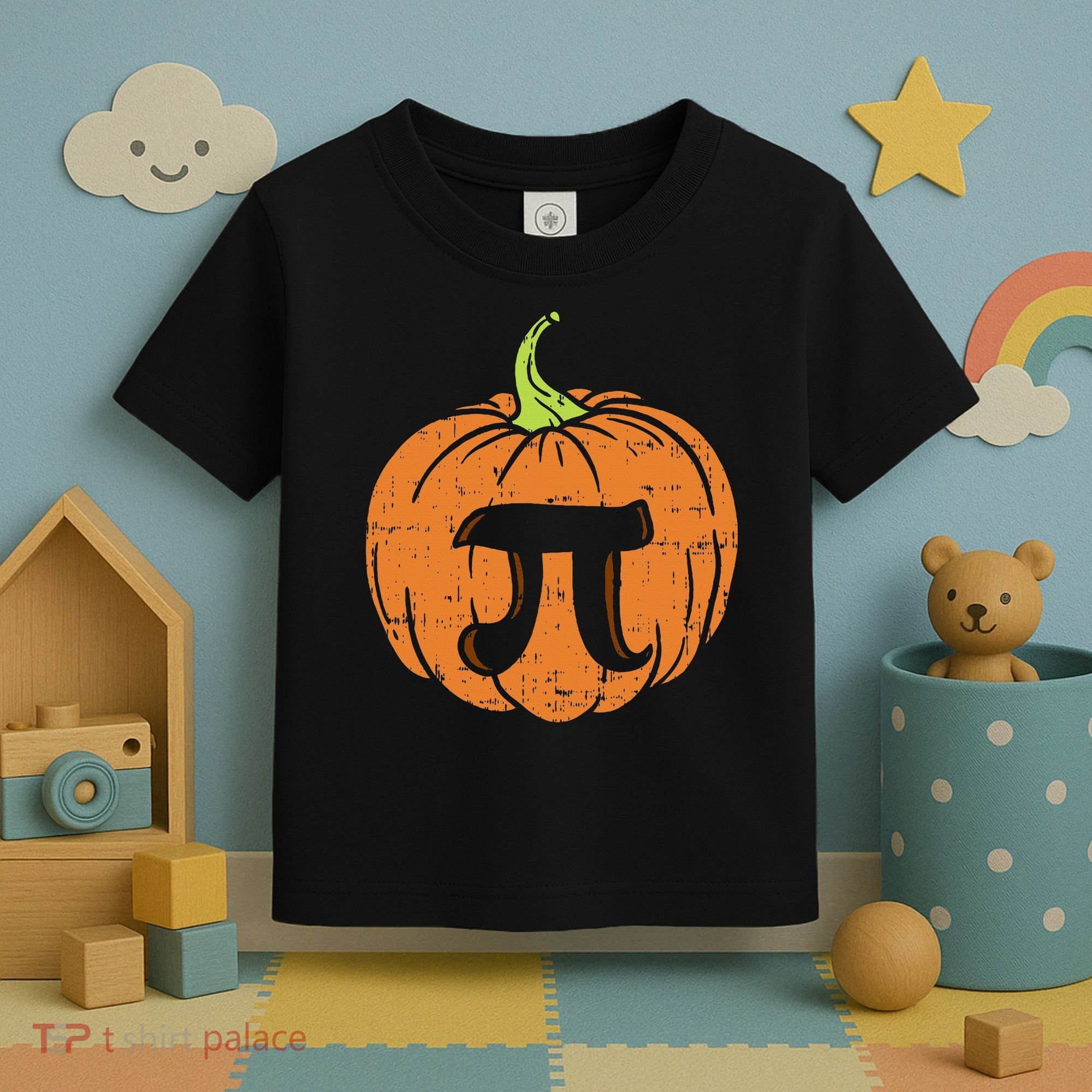 Pumpkin Pi Math Halloween Thanksgiving Pie Day Costume Toddler T-Shirt
