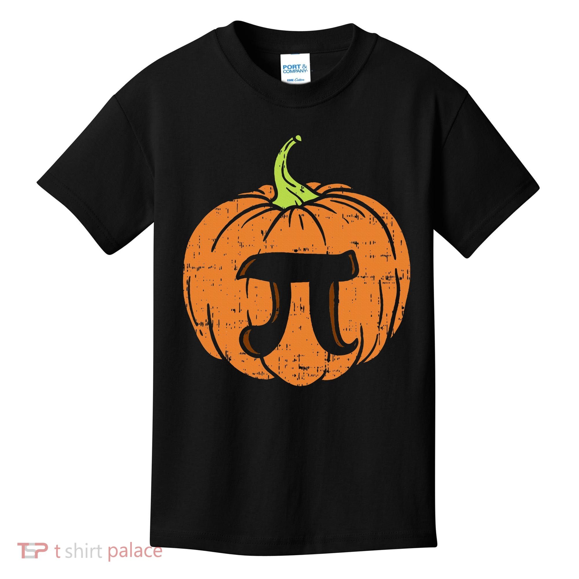Pumpkin Pi Math Halloween Thanksgiving Pie Day Costume Kids T-Shirt