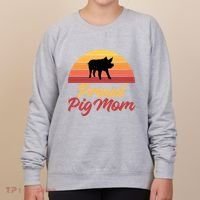 Proud Pig Mom Pig Owner Pig Farmer Pig Mother Gift Women's Sweatshirt thumb 0