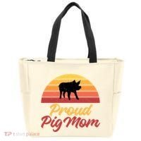 Proud Pig Mom Pig Owner Pig Farmer Pig Mother Gift Tote Bag thumb 0