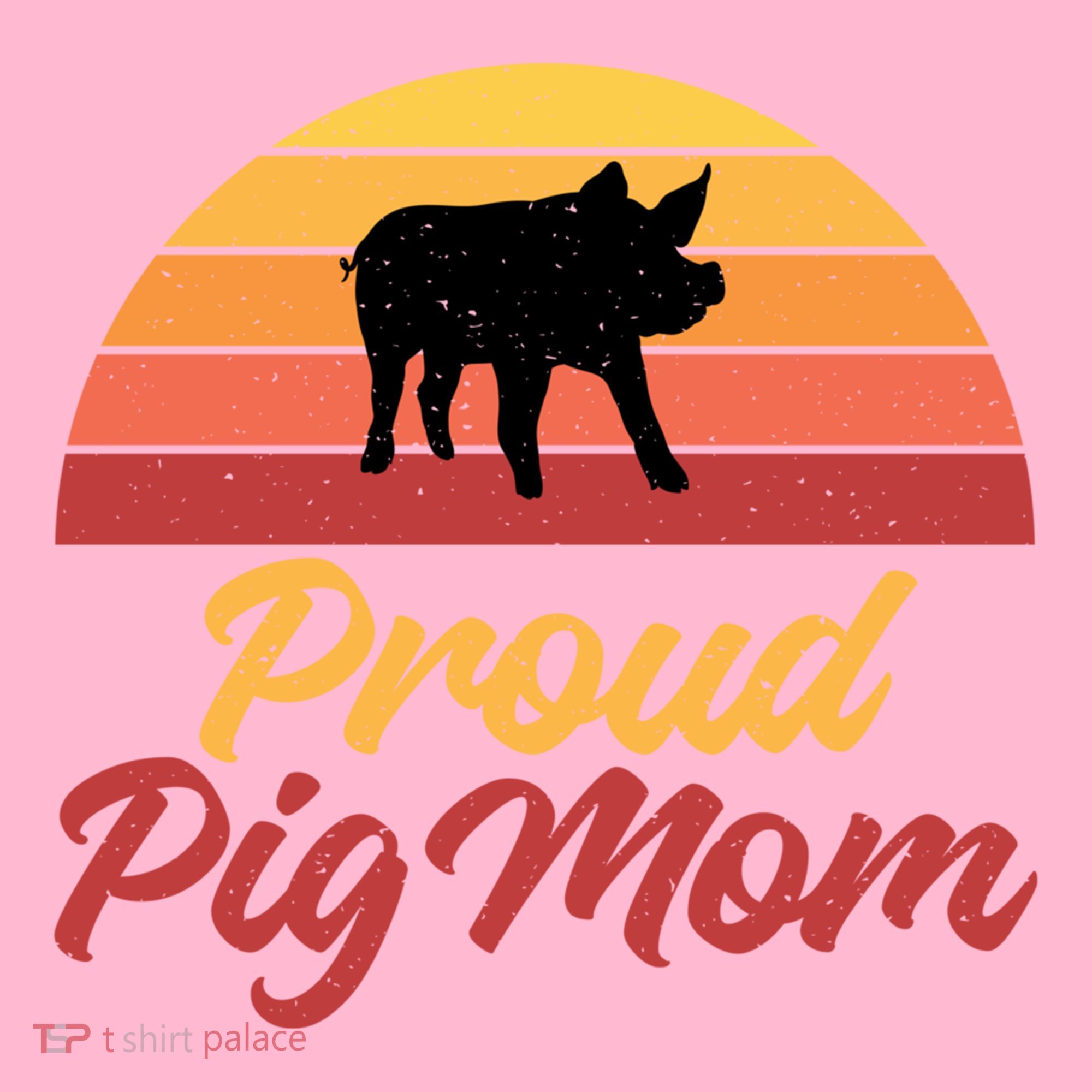 Proud Pig Mom Pig Owner Pig Farmer Pig Mother Gift Coaster