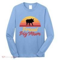 Proud Pig Mom Pig Owner Pig Farmer Pig Mother Gift Long Sleeve Shirt thumb 0