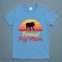 Proud Pig Mom Pig Owner Pig Farmer Pig Mother Gift T-Shirt thumb 4
