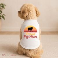 Proud Pig Mom Pig Owner Pig Farmer Pig Mother Gift Doggie Tank thumb 2