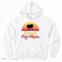 Proud Pig Mom Pig Owner Pig Farmer Pig Mother Gift Hoodie thumb 0